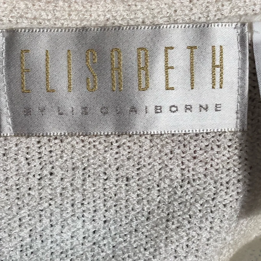 Cream and Gold Star Accent Acrylic Sweater - Picture 6 of 8